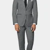 Suitsupply Costumes Classiques*Costume Havana coupe Tailored gris moyen à chevrons