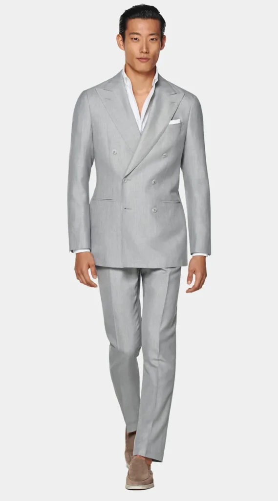 Suitsupply Mariage Cocktail*Costume Havana coupe Tailored gris clair