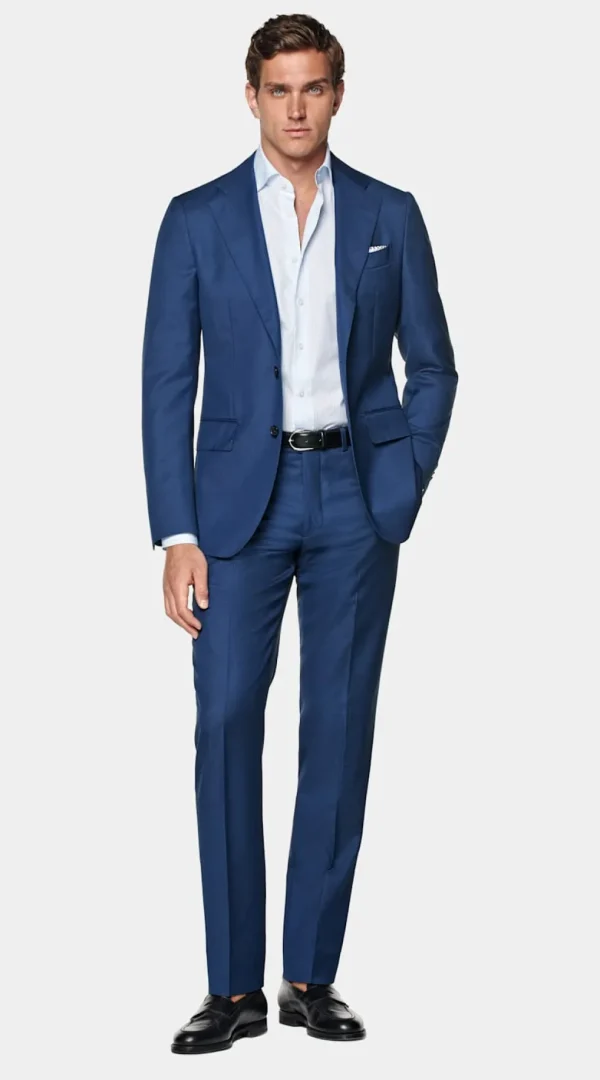 Suitsupply Mariage Cocktail | Costumes Mariage*Costume Havana coupe Tailored bleu moyen