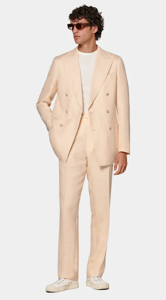 Suitsupply Mariage Sur La Plage*Costume Havana coupe Tailored rose clair