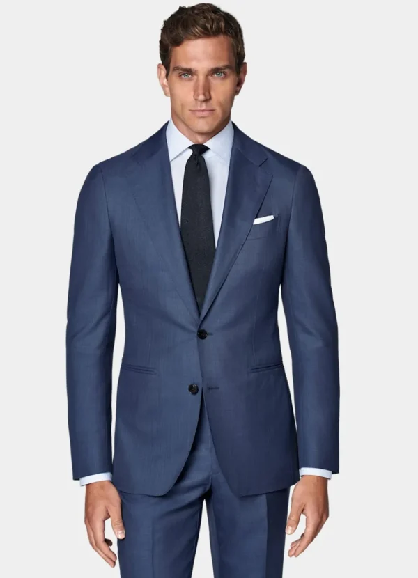 Suitsupply Costumes Classiques*Costume Havana coupe Tailored bleu moyen