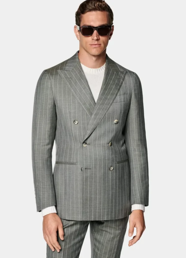 Suitsupply Costumes Tendance*Costume Havana coupe Tailored vert clair à rayures