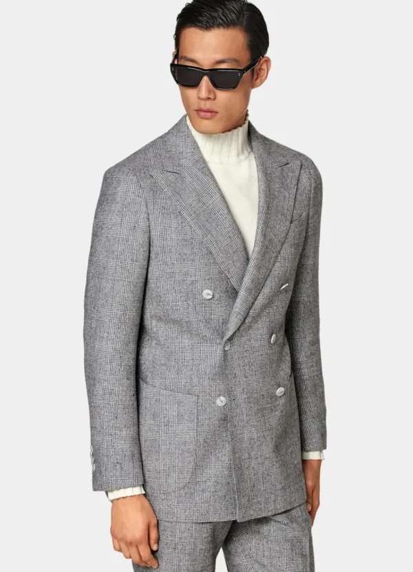 Suitsupply Costumes Tendance*Costume Havana coupe Tailored gris clair à carreaux