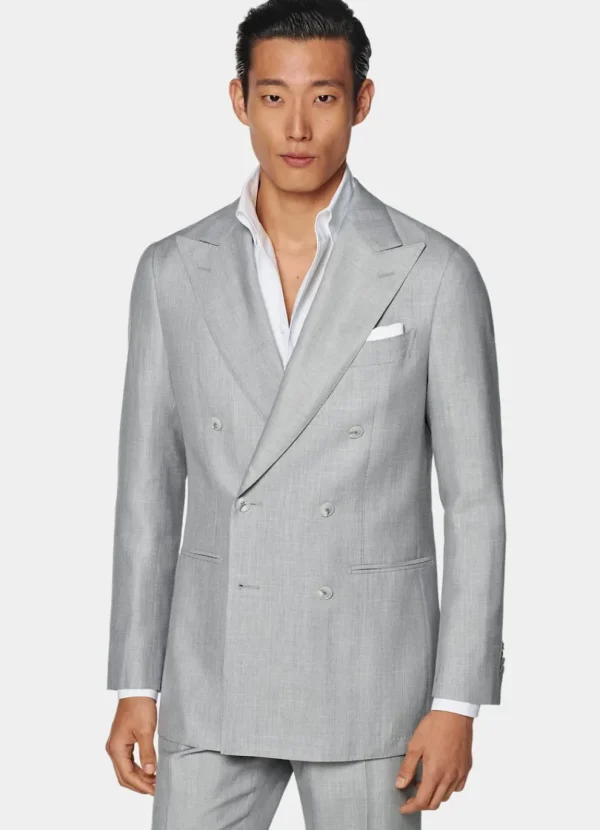 Suitsupply Mariage Cocktail*Costume Havana coupe Tailored gris clair