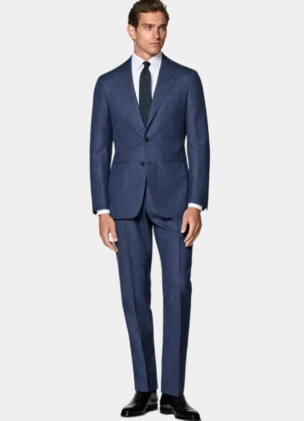 Suitsupply Costumes Classiques*Costume Havana coupe Tailored bleu moyen