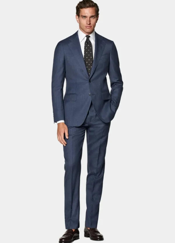 Suitsupply Costumes Classiques*Costume Havana coupe Tailored bleu moyen