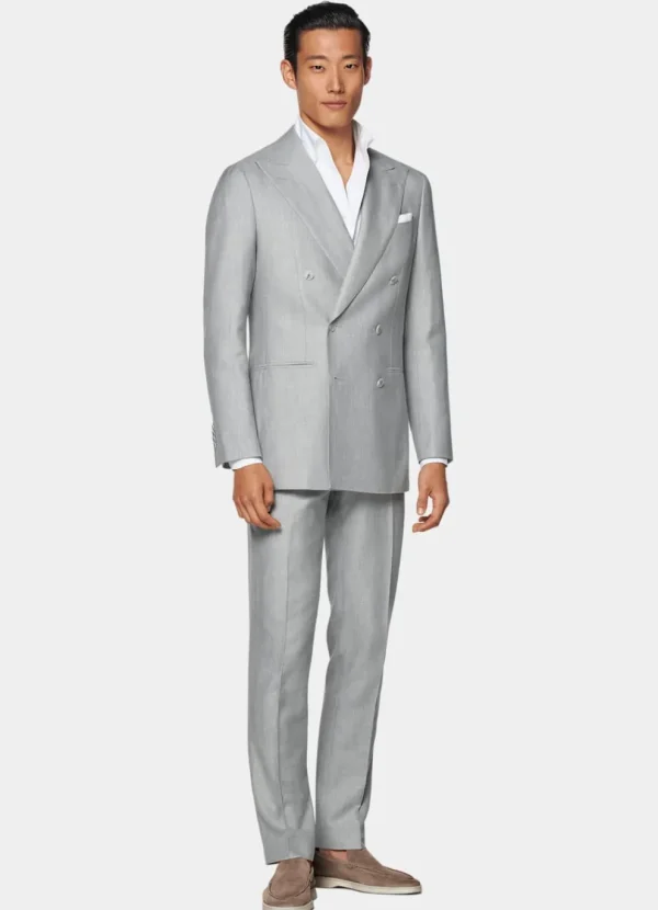 Suitsupply Mariage Cocktail*Costume Havana coupe Tailored gris clair