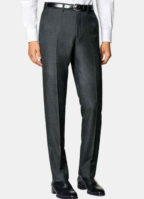 Suitsupply Costumes Classiques*Costume Havana coupe Tailored gris foncé pied-de-poule