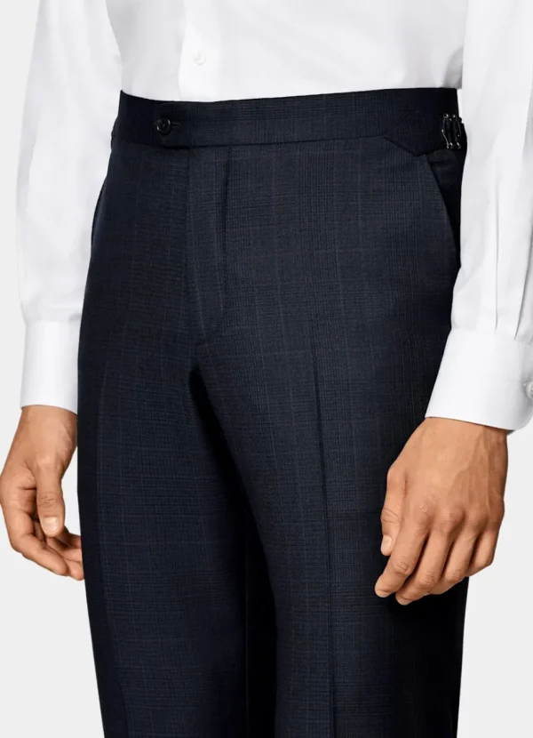 Suitsupply Costumes Classiques*Costume Havana coupe Tailored bleu marine à carreaux