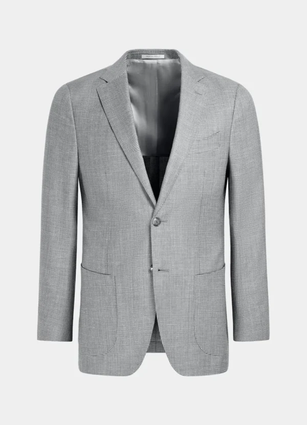 Suitsupply Mariage Cocktail*Costume Havana coupe Tailored gris clair pied-de-poule