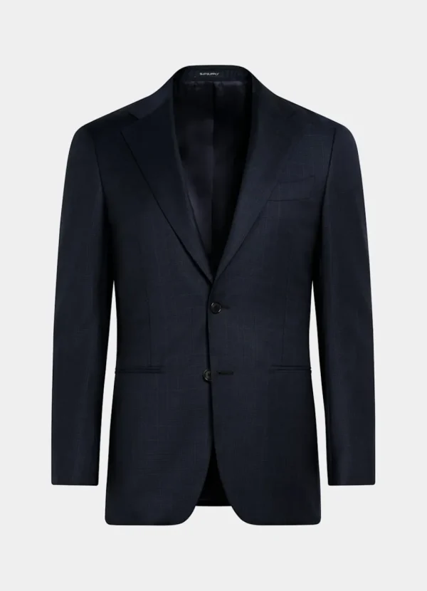 Suitsupply Costumes Classiques*Costume Havana coupe Tailored bleu marine à carreaux