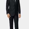 Suitsupply Costumes Classiques*Costume Milano coupe Tailored bleu marine à rayures