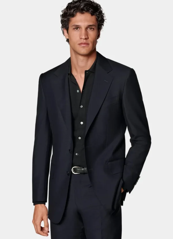 Suitsupply Mariage Cocktail | Costumes Mariage*Costume Milano coupe Tailored bleu marine