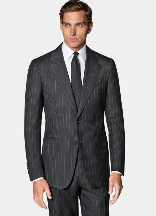 Suitsupply Mariage Habillé | Costumes Mariage*Costume Milano coupe Tailored gris foncé à rayures