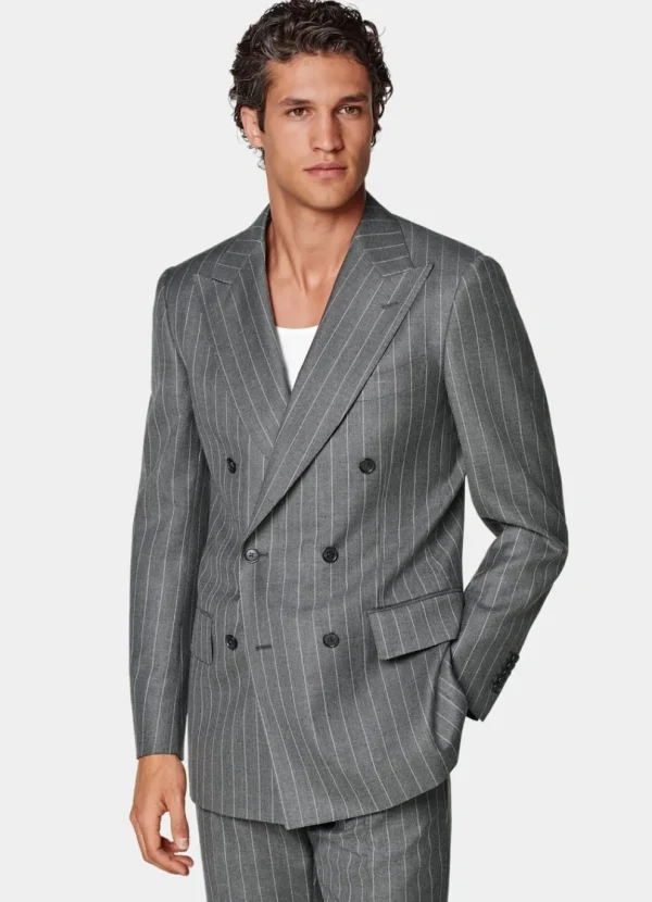 Suitsupply Costumes Tendance*Costume Milano coupe Tailored gris moyen à rayures