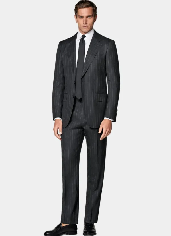 Suitsupply Mariage Habillé | Costumes Mariage*Costume Milano coupe Tailored gris foncé à rayures