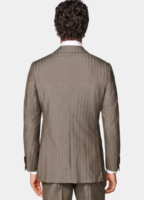 Suitsupply Costumes Classiques*Costume Perennial Havana coupe Tailored taupe à chevrons