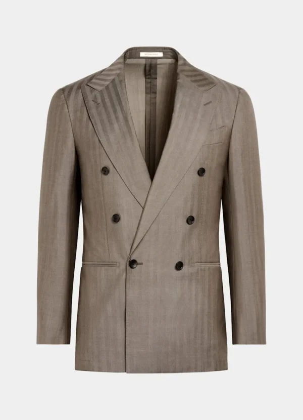 Suitsupply Costumes Classiques*Costume Perennial Havana coupe Tailored taupe à chevrons