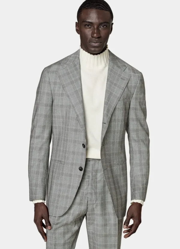 Suitsupply Costumes Tendance*Costume Roma coupe Relaxed gris moyen à carreaux