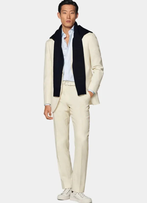 Suitsupply Mariage Cocktail*Costume Roma coupe Relaxed blanc cassé