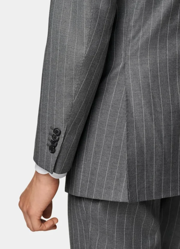 Suitsupply Costumes Sur Mesure*Costume sur mesure Custom Made gris moyen à rayures