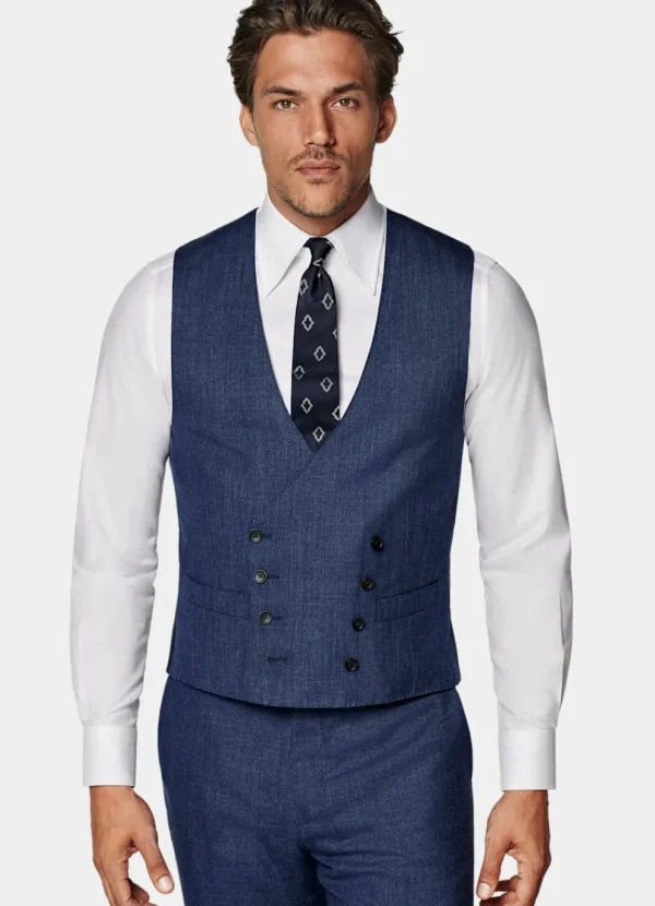 Suitsupply Costumes Sur Mesure*Costume sur mesure Custom Made bleu moyen