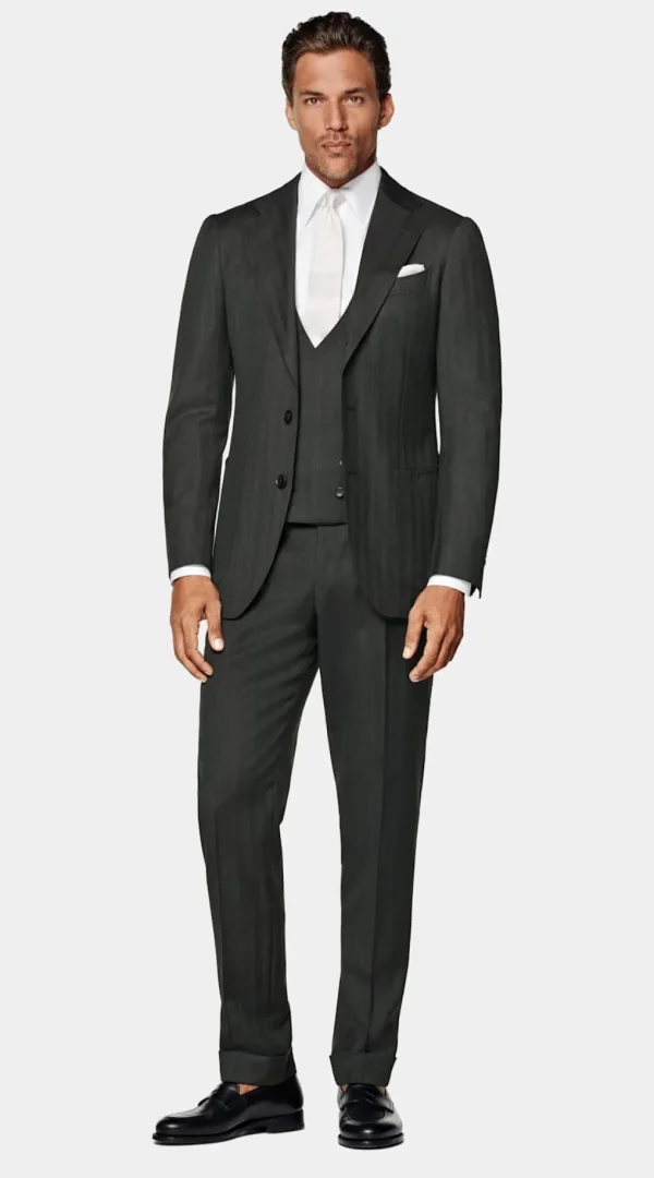 Suitsupply Mariage Habillé | Costumes Mariage*Costume trois pièces Havana coupe Tailored vert foncé