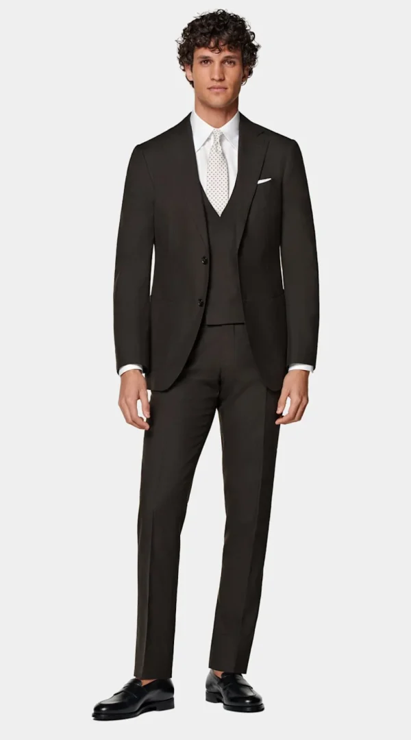 Suitsupply Mariage Habillé | Costumes Mariage*Costume trois pièces Havana coupe Tailored marron foncé