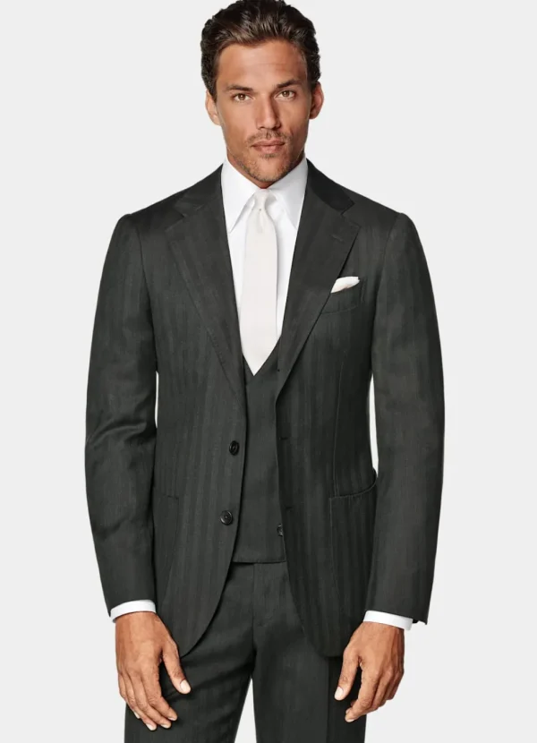 Suitsupply Mariage Habillé | Costumes Mariage*Costume trois pièces Havana coupe Tailored vert foncé