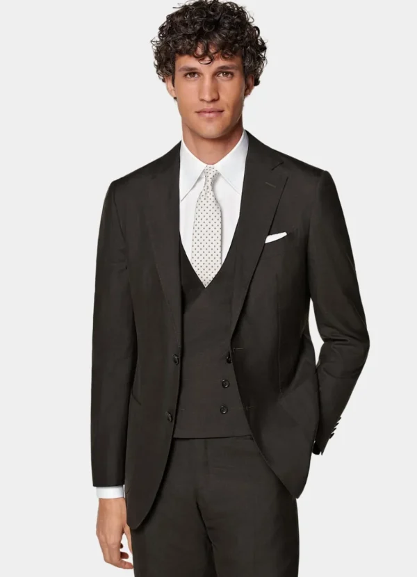 Suitsupply Mariage Habillé | Costumes Mariage*Costume trois pièces Havana coupe Tailored marron foncé