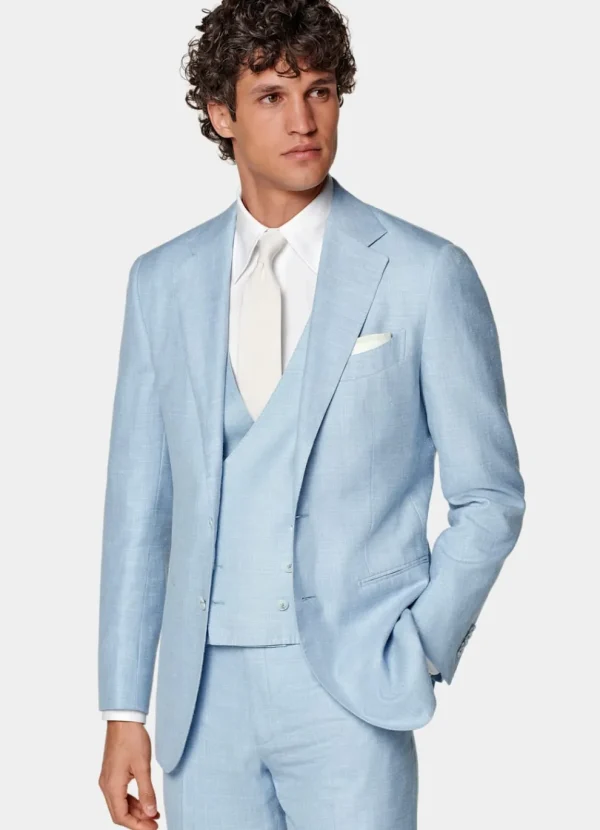 Suitsupply Mariage Habillé | Costumes Mariage*Costume trois pièces Havana coupe Tailored bleu clair