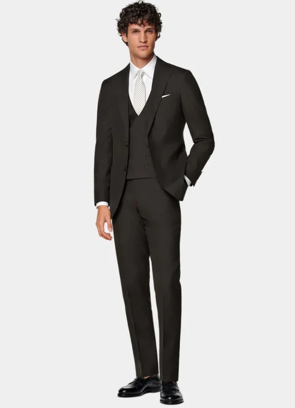 Suitsupply Mariage Habillé | Costumes Mariage*Costume trois pièces Havana coupe Tailored marron foncé