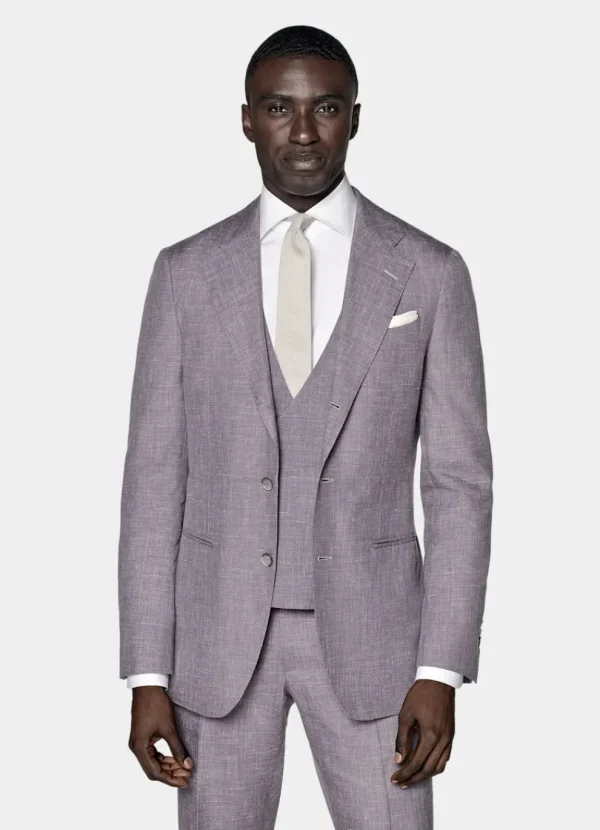 Suitsupply Mariage Habillé | Costumes Mariage*Costume trois pièces Lazio coupe Tailored violet