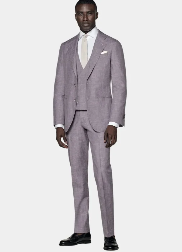 Suitsupply Mariage Habillé | Costumes Mariage*Costume trois pièces Lazio coupe Tailored violet