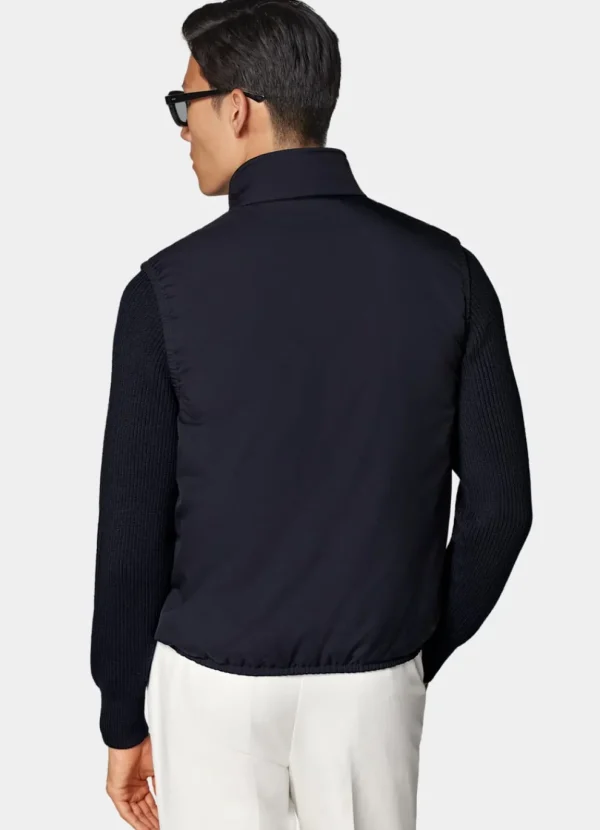 Suitsupply Vestes Sans Manches*Doudoune légère zippée sans manches bleu marine