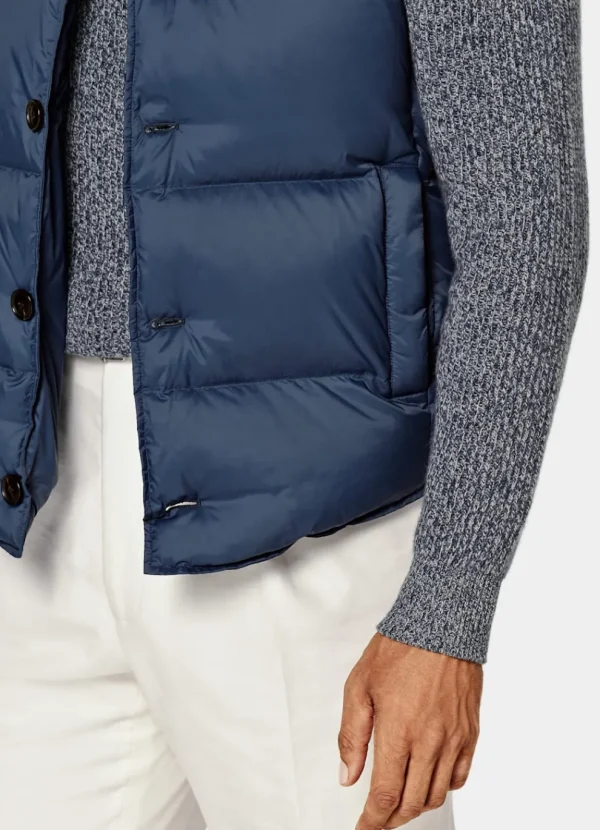 Suitsupply Vestes Sans Manches*Doudoune sans manches bleu moyen