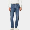 Suitsupply Jeans | Pantalons*Jean Slim Leg Tapered bleu moyen