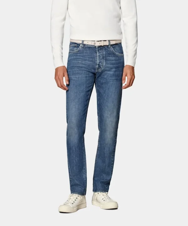 Suitsupply Jeans | Pantalons*Jean Slim Leg Tapered bleu moyen