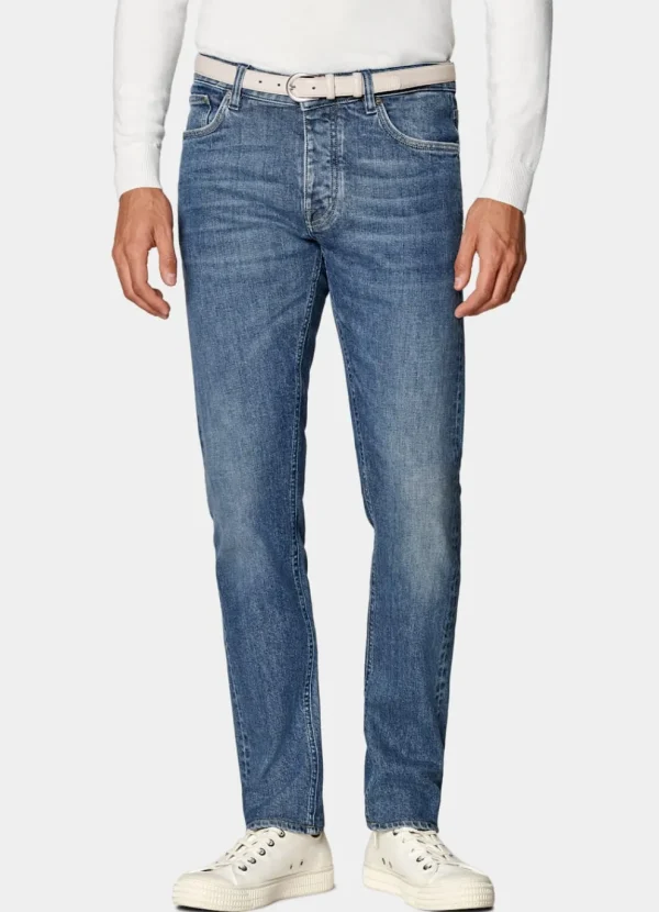 Suitsupply Jeans | Pantalons*Jean Slim Leg Tapered bleu moyen