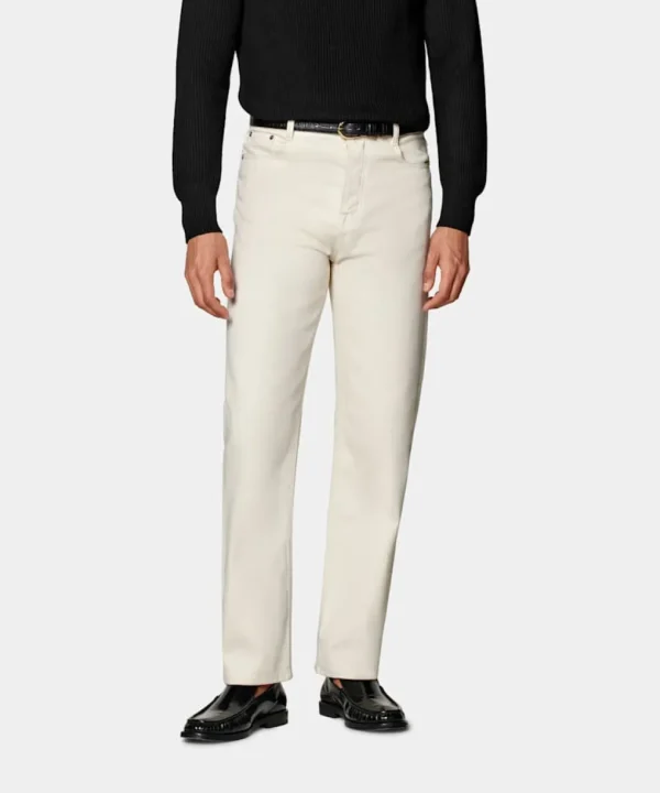 Suitsupply Jeans | Pantalons*Jean Straight Leg blanc cassé