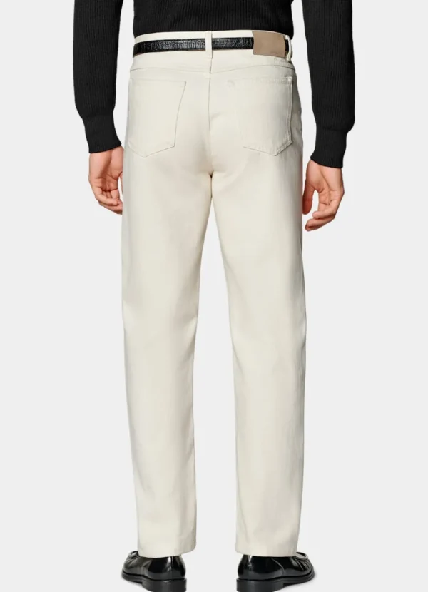 Suitsupply Jeans | Pantalons*Jean Straight Leg blanc cassé