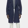 Suitsupply Manteaux*Manteau ceinturé bleu moyen