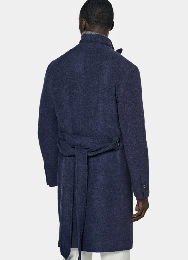 Suitsupply Manteaux*Manteau ceinturé bleu moyen