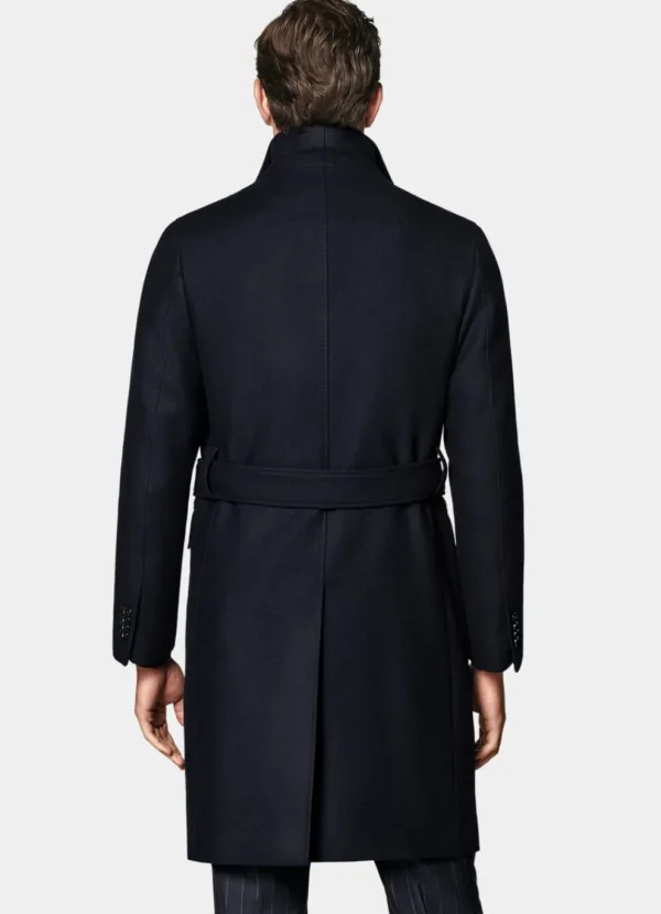 Suitsupply Manteaux*Manteau long ceinturé bleu marine