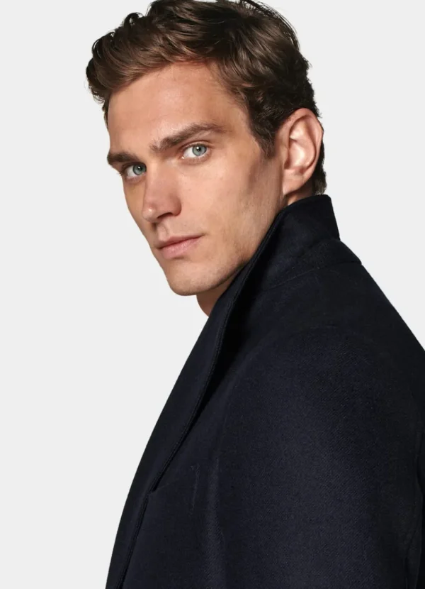 Suitsupply Manteaux*Manteau long ceinturé bleu marine