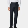 Suitsupply Pantalons*Pantalon de costume Slim Leg Straight bleu marine œil-de-perdrix