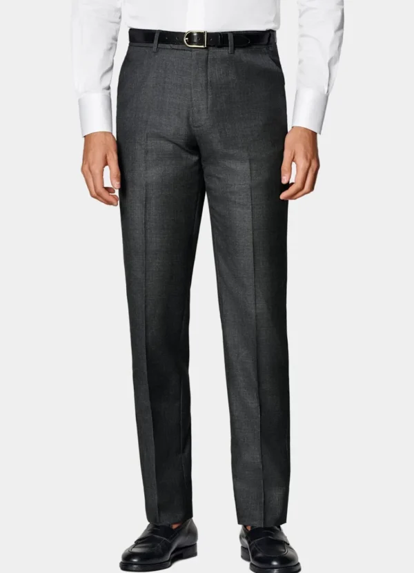 Suitsupply Pantalons*Pantalon de costume Slim Leg Straight gris foncé