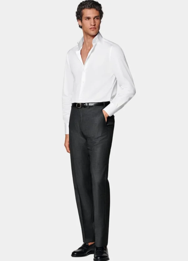 Suitsupply Pantalons*Pantalon de costume Slim Leg Straight gris foncé