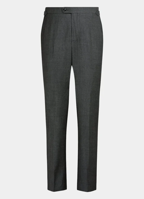 Suitsupply Pantalons*Pantalon de costume Slim Leg Straight gris foncé œil-de-perdrix