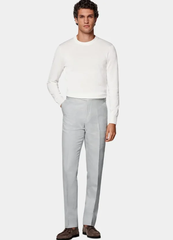 Suitsupply Pantalons*Pantalon Slim Leg Straight gris clair